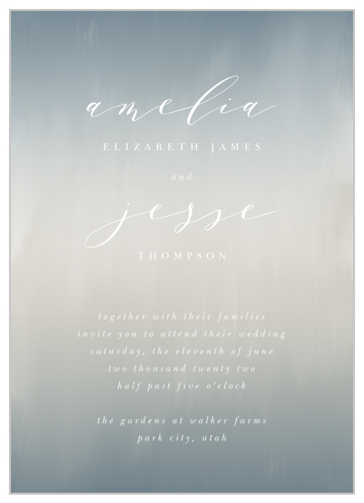 Our Soft Mist Wedding Invitations bring family and friends together for your special day.