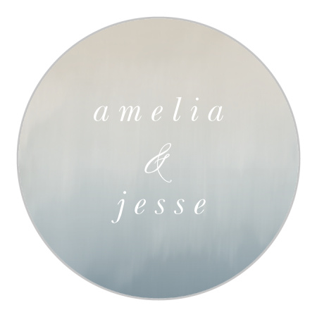 Soft Mist Wedding Stickers