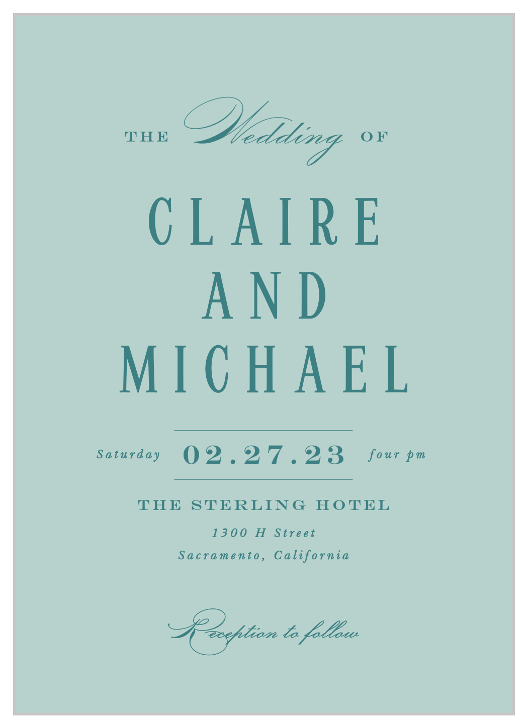Formal Charm Wedding Invitations