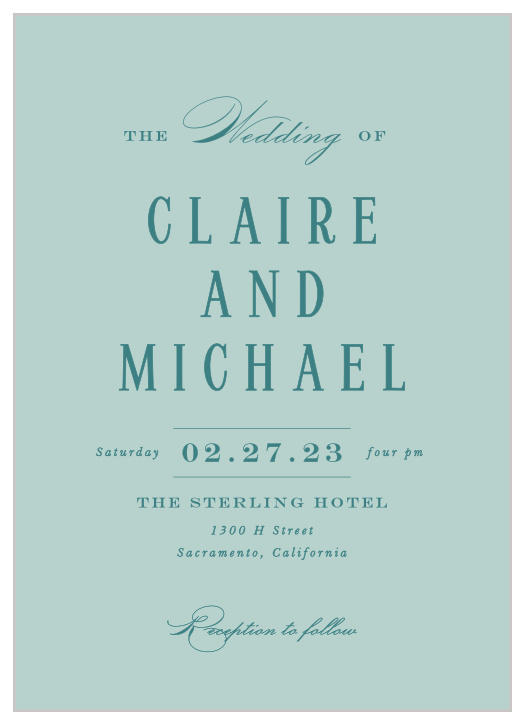 The Formal Charm Wedding Invitations are a beautiful and elegant way of inviting your future guests to your event.