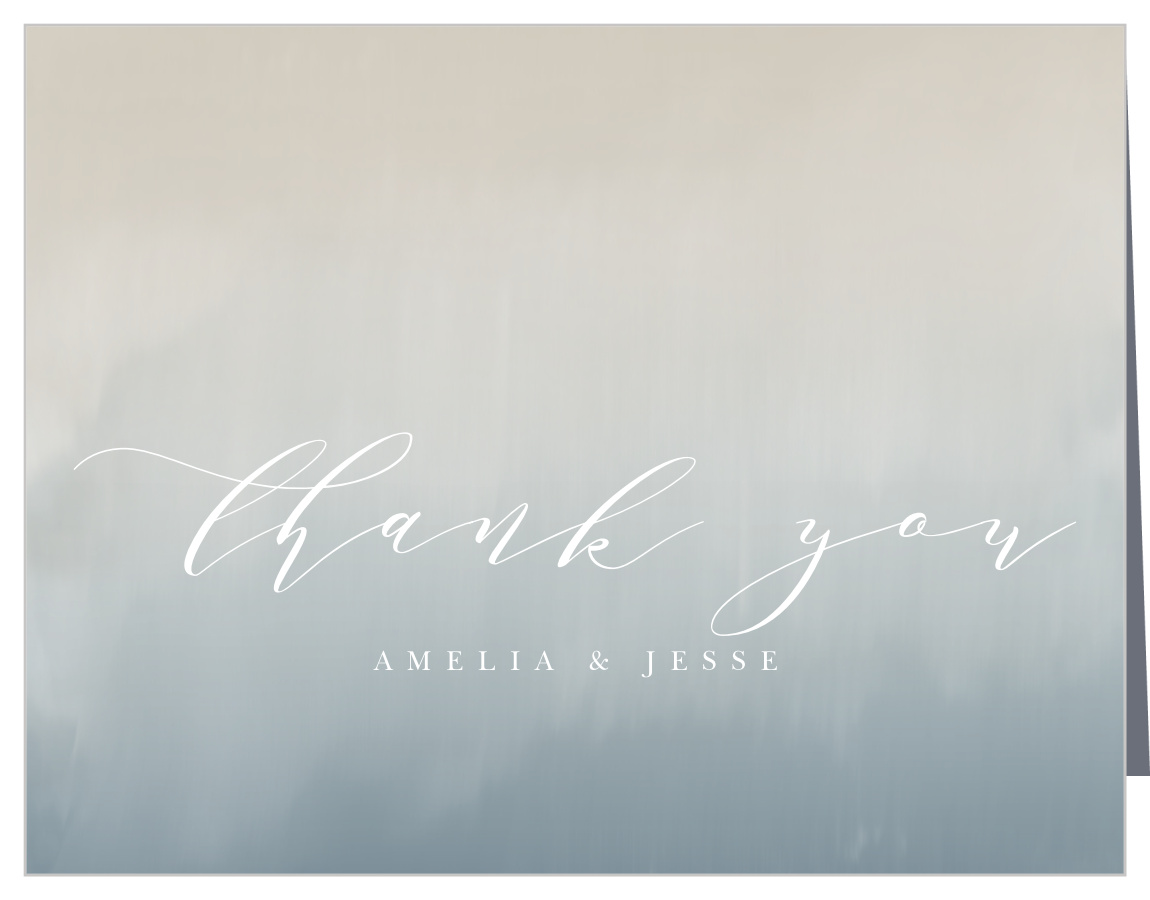 Soft Mist Wedding Thank You Cards
