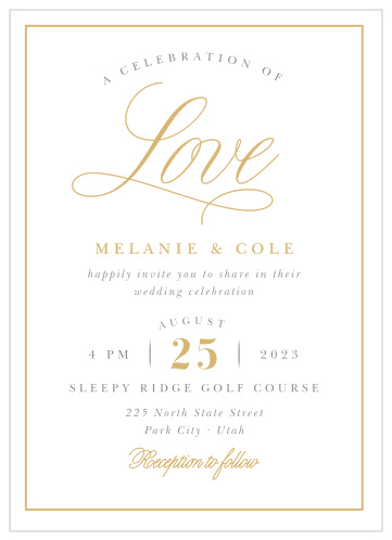 Completely Centered Wedding Invitations