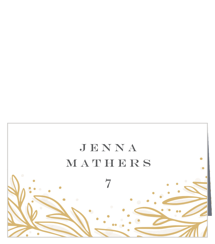 Draped Leaves Place Cards