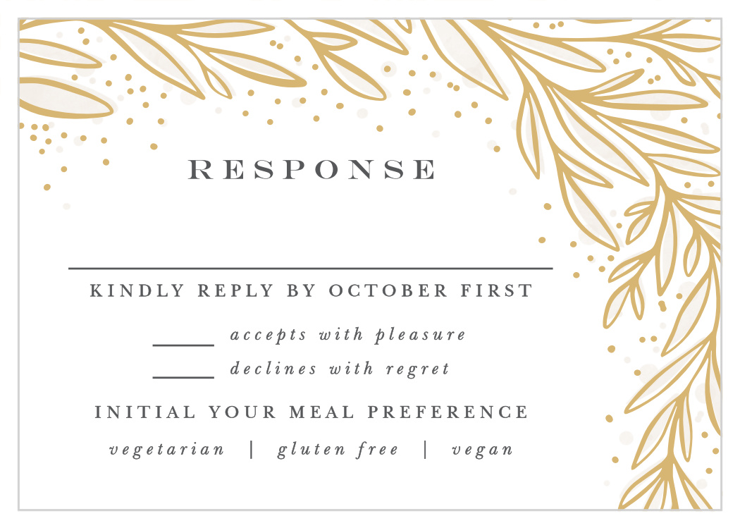 Draped Leaves Response Cards