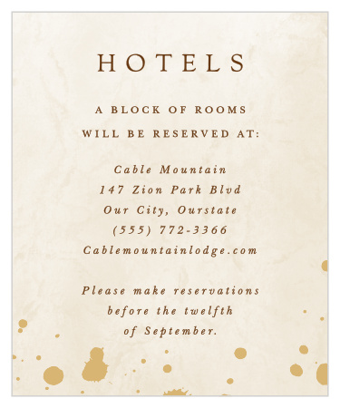 Help all your traveling guests with our Painted Stone Accommodation Cards.
