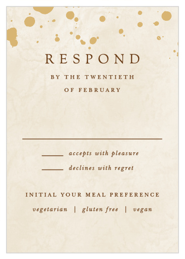 Get a headcount for your wedding with our Painted Stone Response Cards.