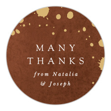 Add the perfect personalization to your invitation envelopes with our Painted Stone Wedding Stickers.