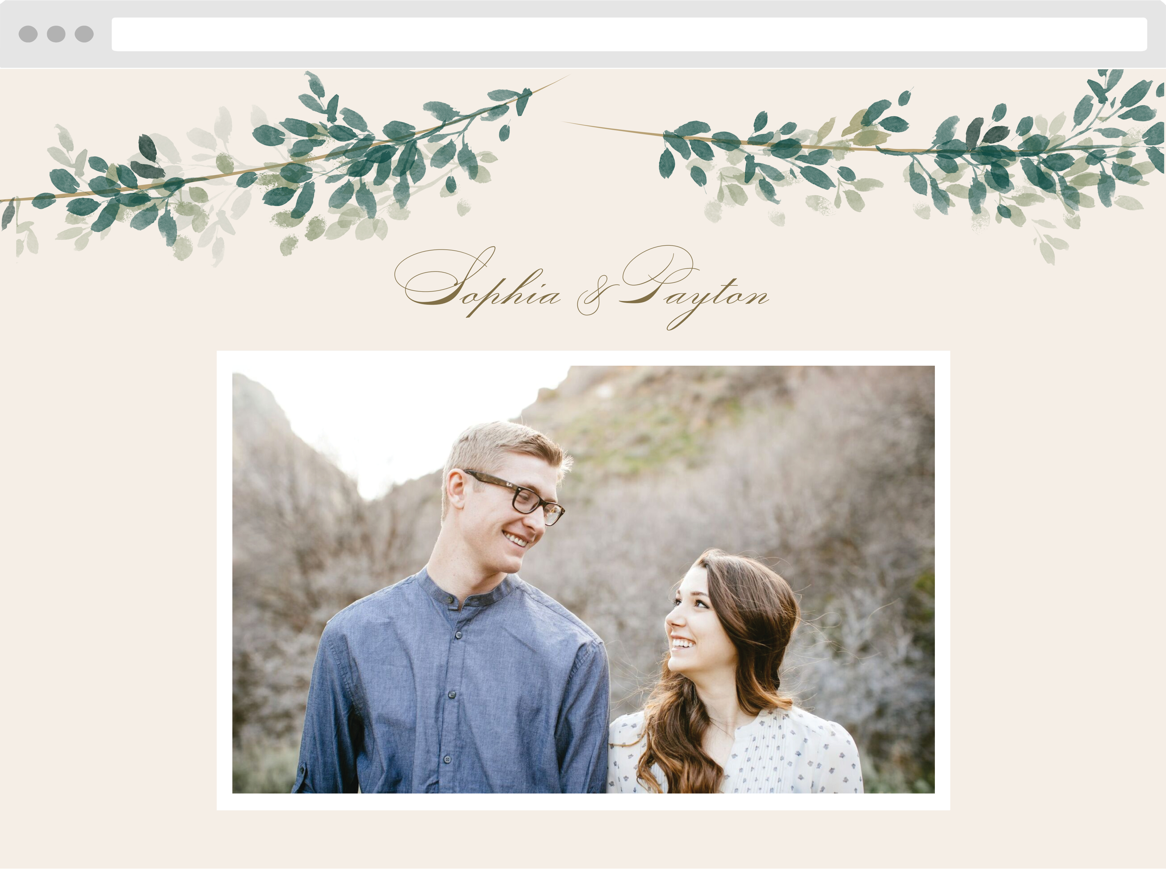 Hanging Canopy Wedding Website