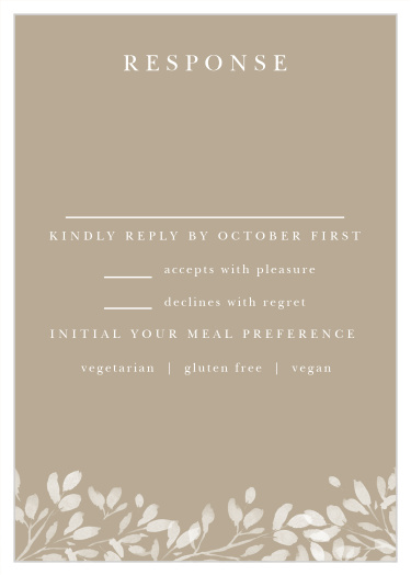 Get a headcount for your wedding with our Hanging Canopy Response Cards. 