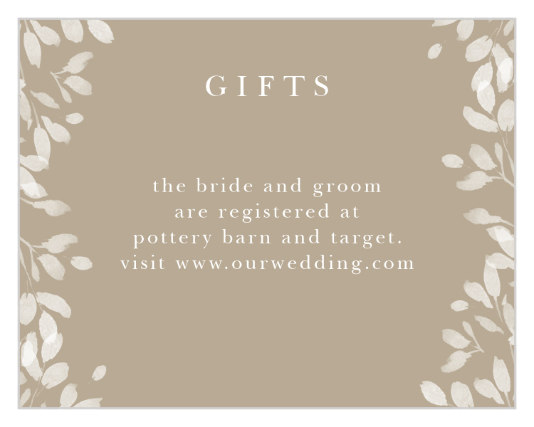 Hanging Canopy Registry Cards