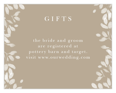 Let your friends know the best way to support you with our Hanging Canopy Registry Cards. 