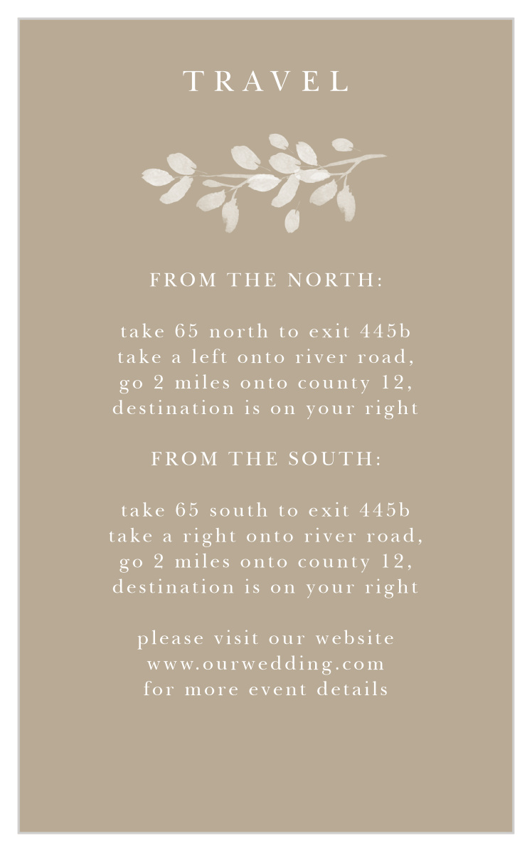 Hanging Canopy Direction Cards