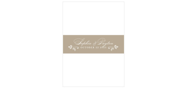 Add the perfect personalization with our Hanging Canopy Wedding Belly Bands.
