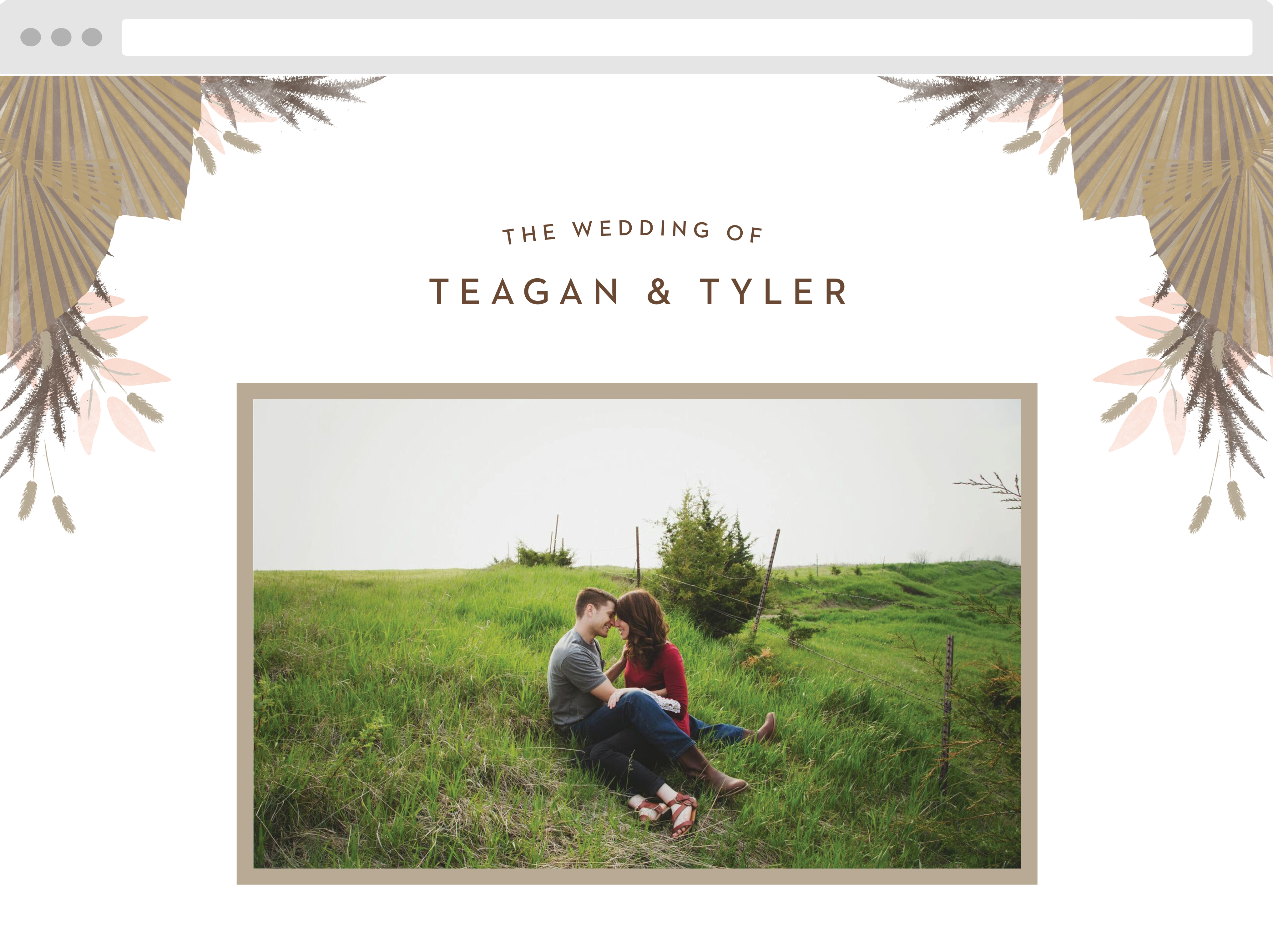 Dried Foliage Wedding Website