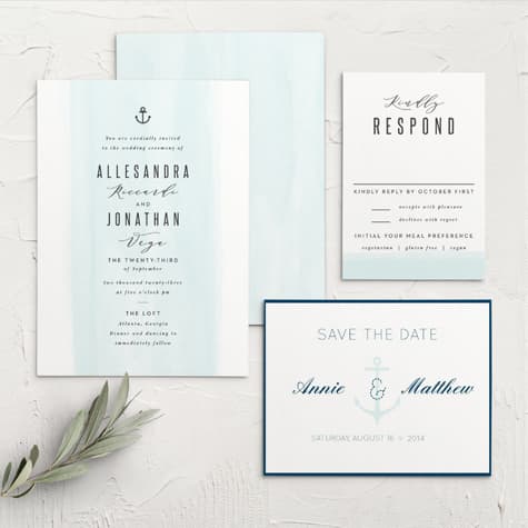 Nautical Anchor Wedding Invitations