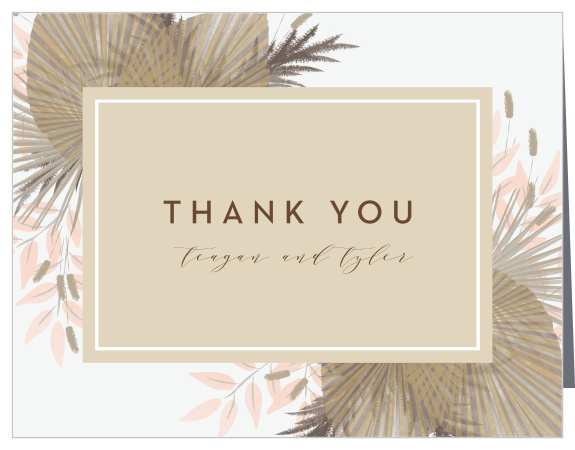 Show your supporters how much they mean with our Dried Foliage Wedding Thank You Cards.