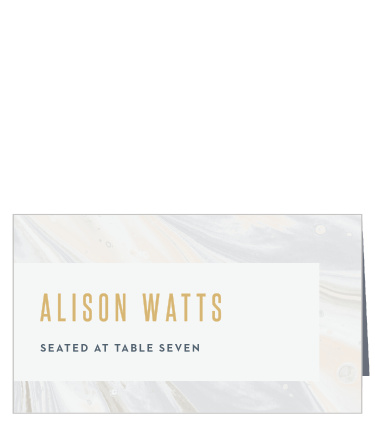 Make sure everyone has a spot on your wedding day with our Marbled Shell Place Cards.