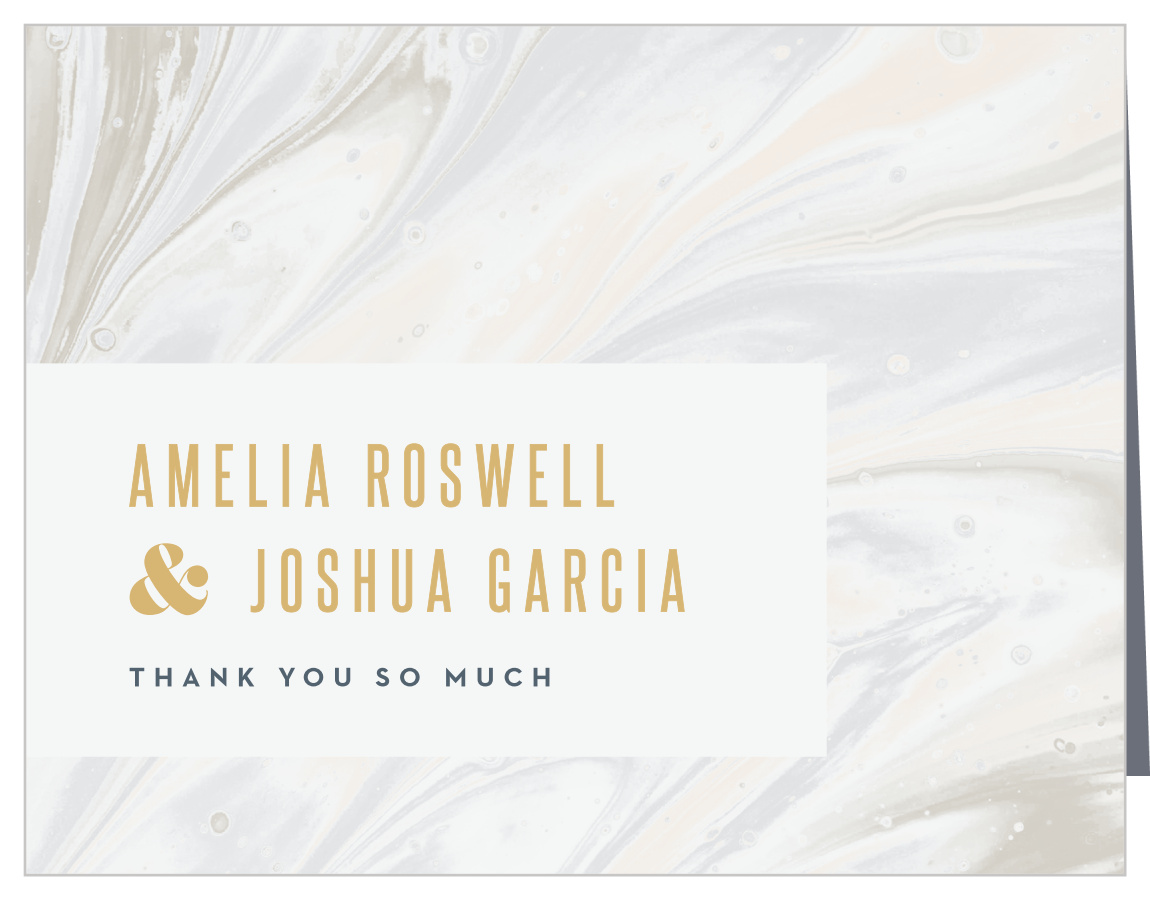 Marbled Shell Wedding Thank You Cards