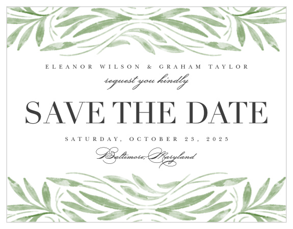 Family and friends are sure to mark their calendars for your wedding when they see the look of our Engraved Elegance Save the Date Cards.