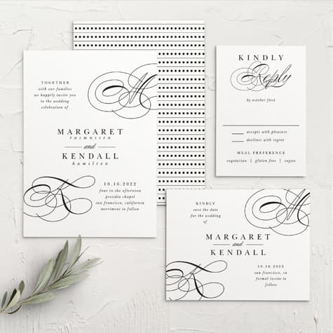 Chic Couple Wedding Invitations