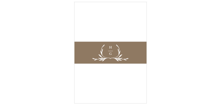 Monogrammed Minimalist Wedding Belly Bands