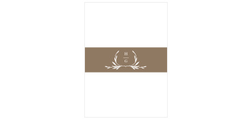 Be sure all of your cards stay neatly organized when you utilize our Monogrammed Minimalist Wedding Belly Bands.
