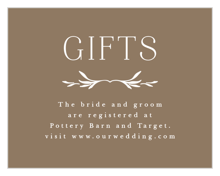 Monogrammed Minimalist Registry Cards