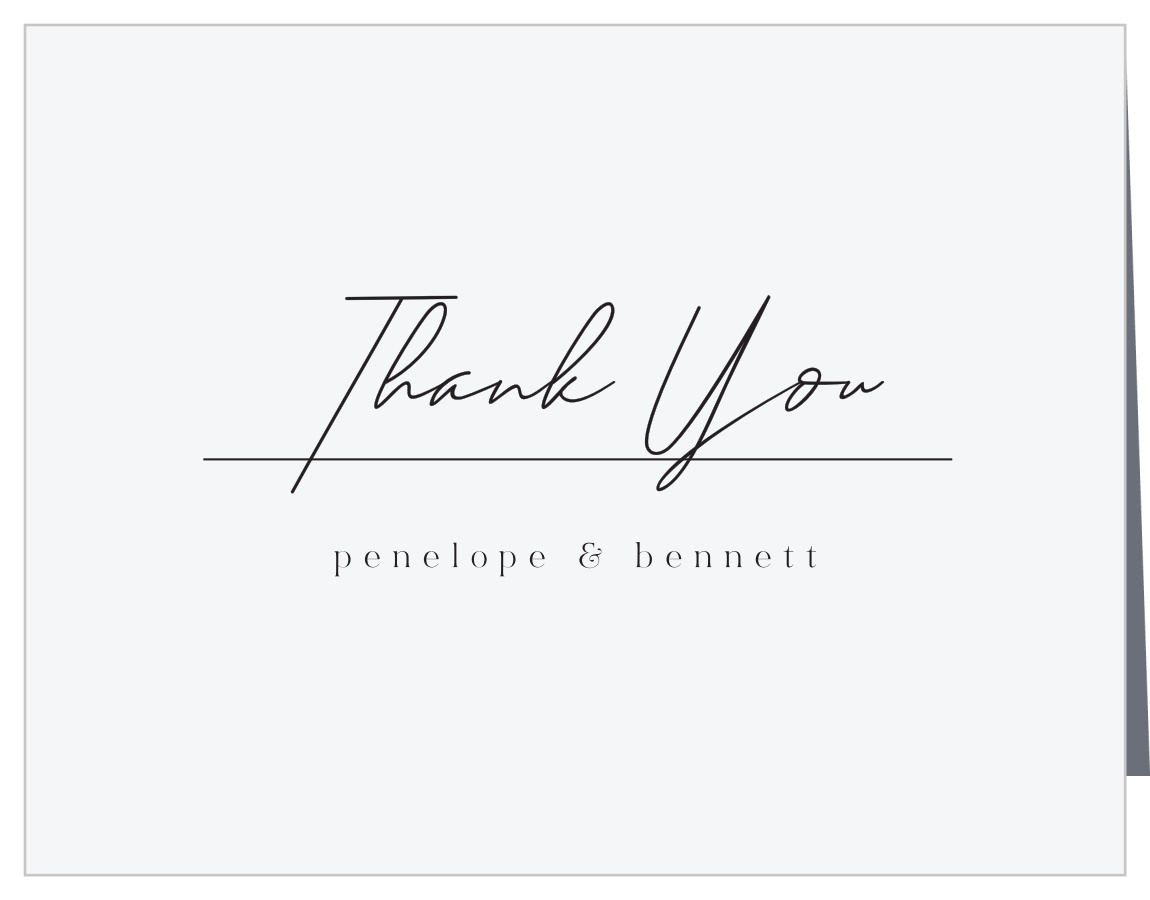 Minimal Magnifique Wedding Thank You Cards