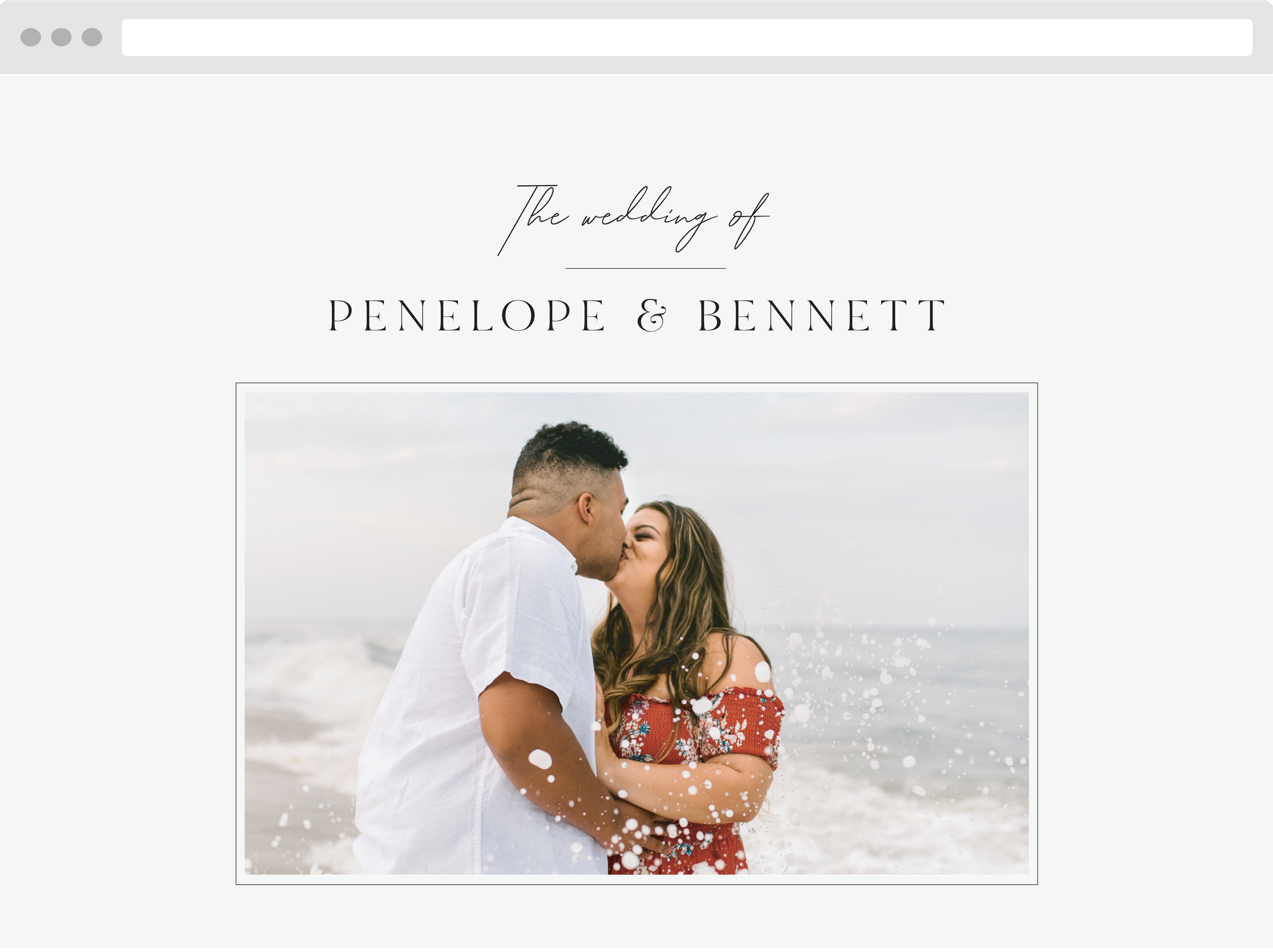 Minimal Magnifique Wedding Website