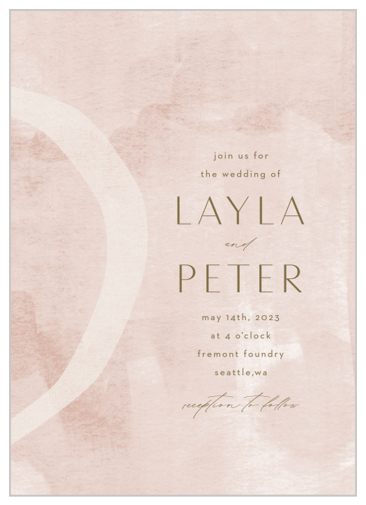 Set the stage for the perfect wedding and showcase your contemporary style with our Composed Canvas Wedding Invitations.