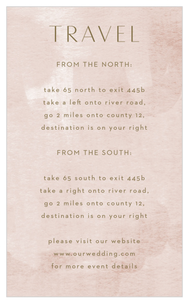 Make sure every guest has clear directions to your big event with our Composed Canvas Direction Cards. 