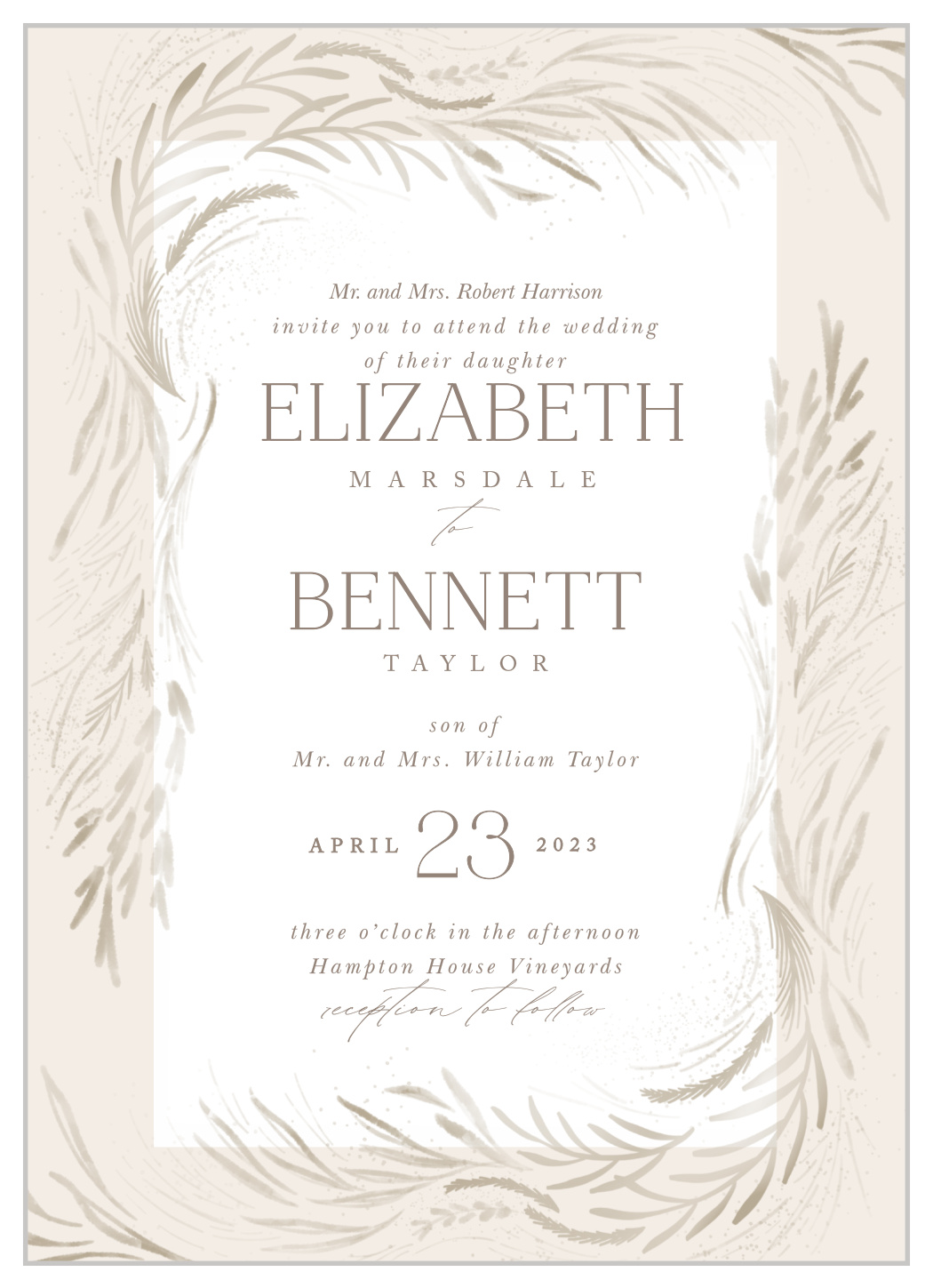 Botanical Romance Wedding Invitations