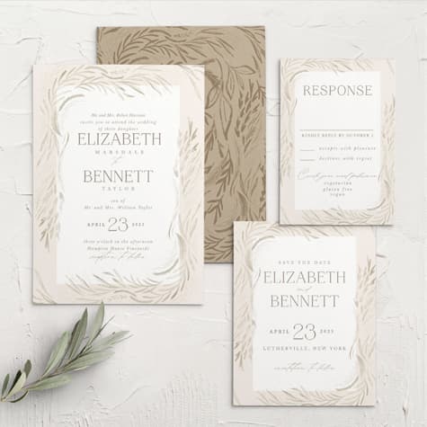 Botanical Romance Wedding Invitations
