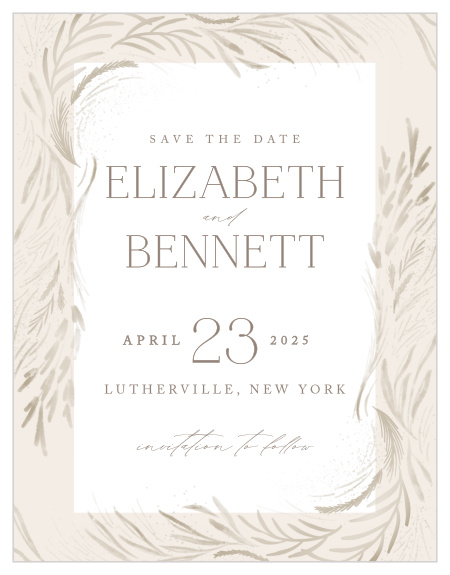 Prepare your future guests to attend your upcoming wedding event with the help of our Botanical Romance Save the Date Cards.