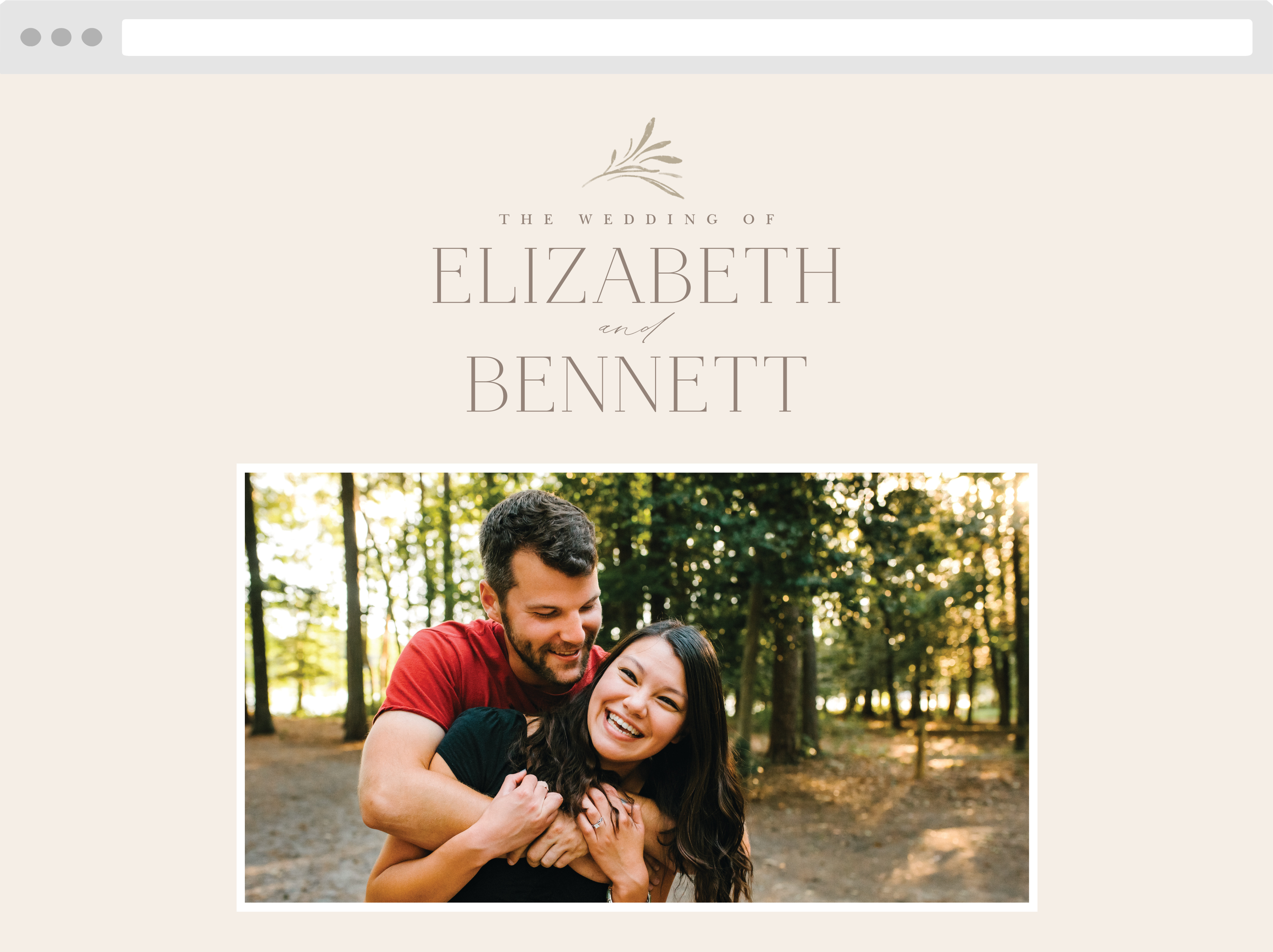Botanical Romance Wedding Website