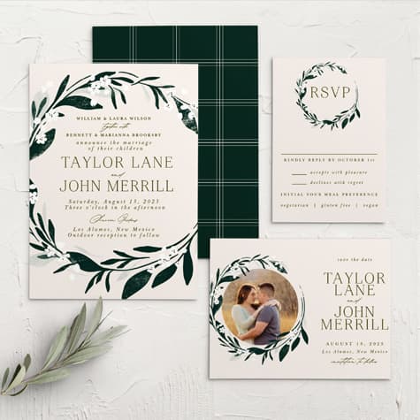 Encircled Elegance Wedding Invitations