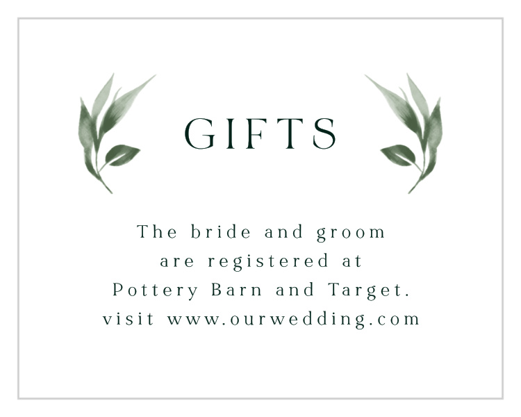 Verdant Vine Registry Cards
