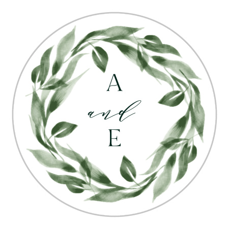 Verdant Vine Wedding Stickers