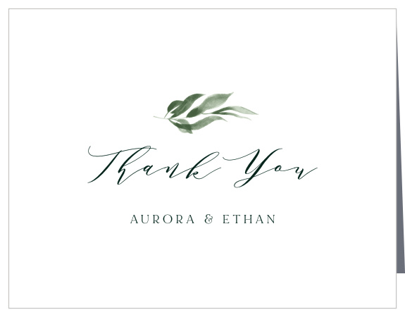 Let family and friends know how much you appreciated their support on your special day with our Verdant Vine Wedding Thank You Cards.