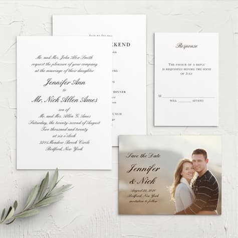 Simple Luxury Wedding Invitations
