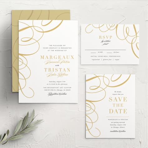 Timeless Swirls Wedding Invitations