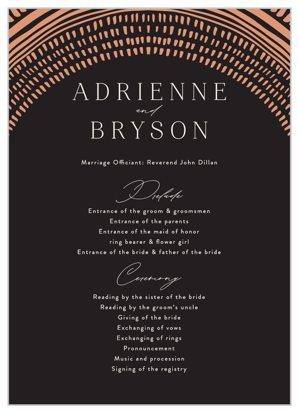 Boho Radiance Wedding Programs
