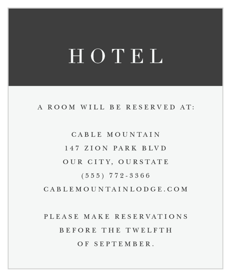 Classical Statement Accommodation Cards