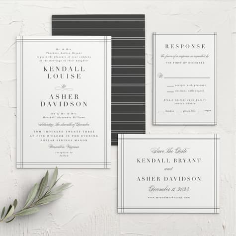 Classical Statement Wedding Invitations