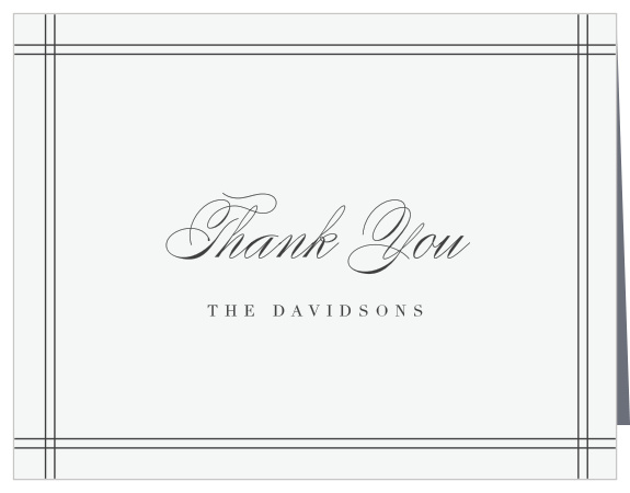 Our Classical Statement Wedding Thank You Cards share your appreciation for the support and presence of loved ones on your special day.