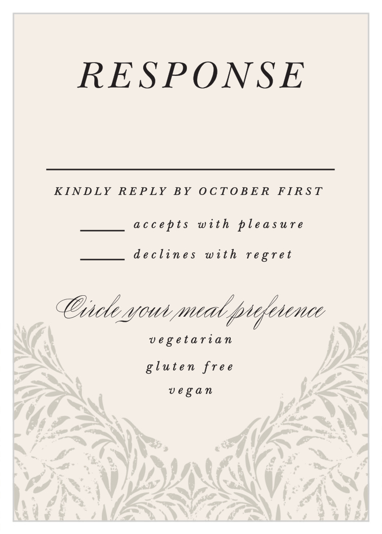 Vintage Flourish Response Cards