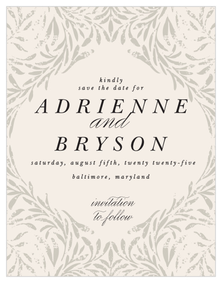 The Vintage Flourish Save the Date Magnets are perfect for preparing your guests to attend your future wedding event.