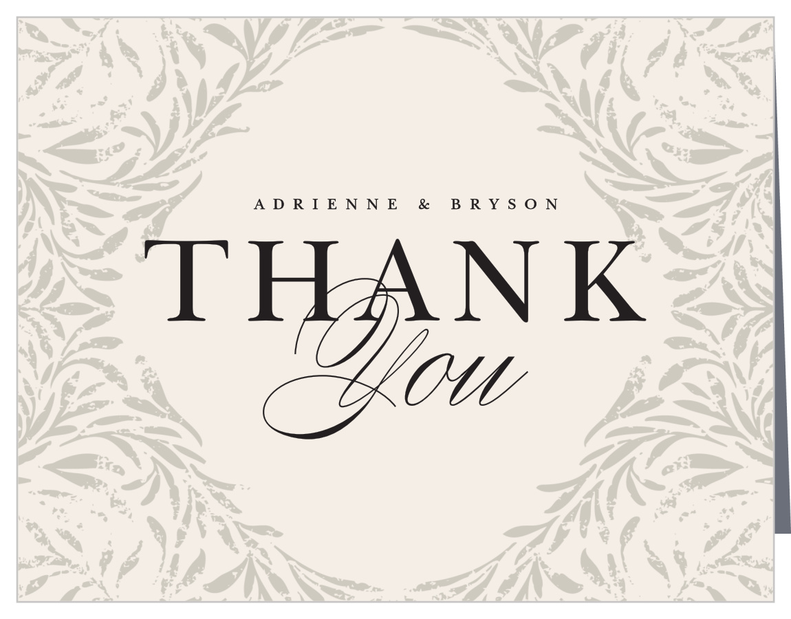Vintage Flourish Wedding Thank You Cards