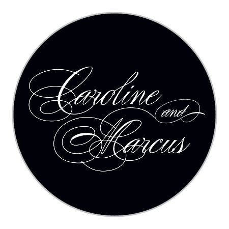 Considered Cursive Wedding Stickers by Basic Invite