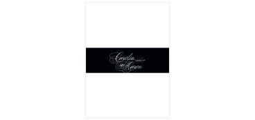 Perfect your invites and keep everything organized with our Considered Cursive Wedding Belly Bands that match the rest of the Considered Cursive invitation suite perfectly.